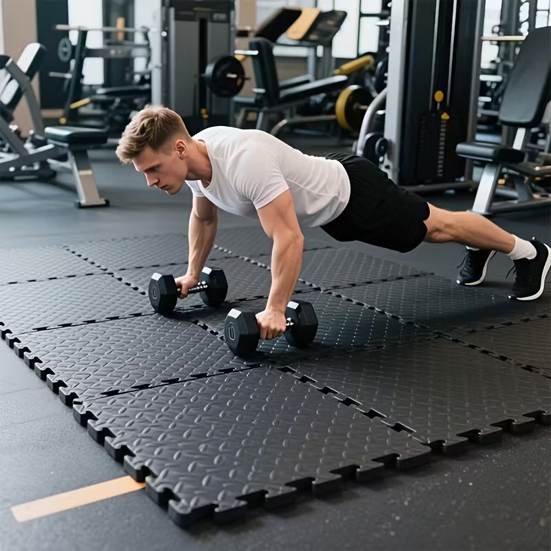 Home Gym Rubber Flooring - Tapis de Yoga imbriqué 30x30cm, 16