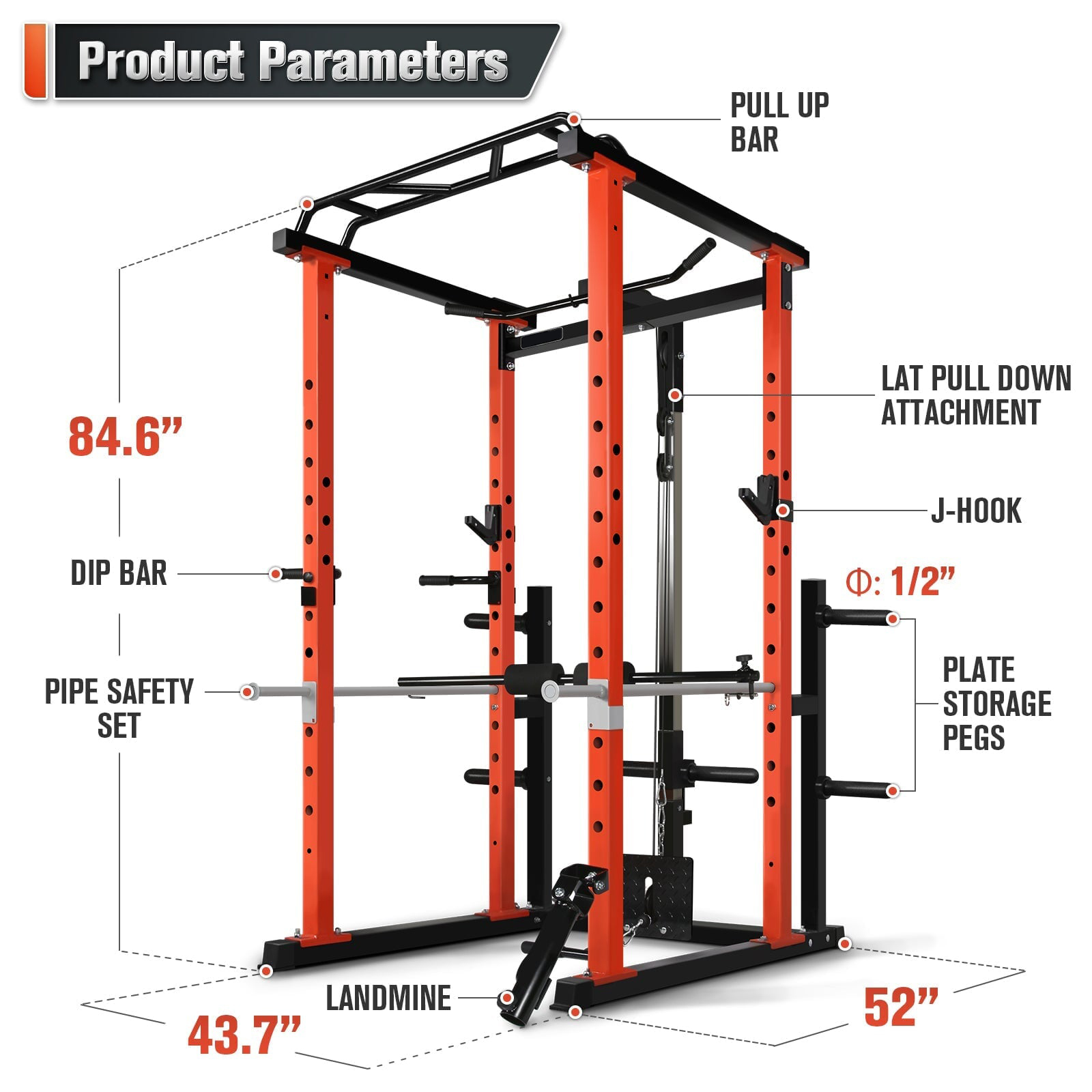 Home Gym Multi - Cage de musculation multifonctionnelle commerciale pour