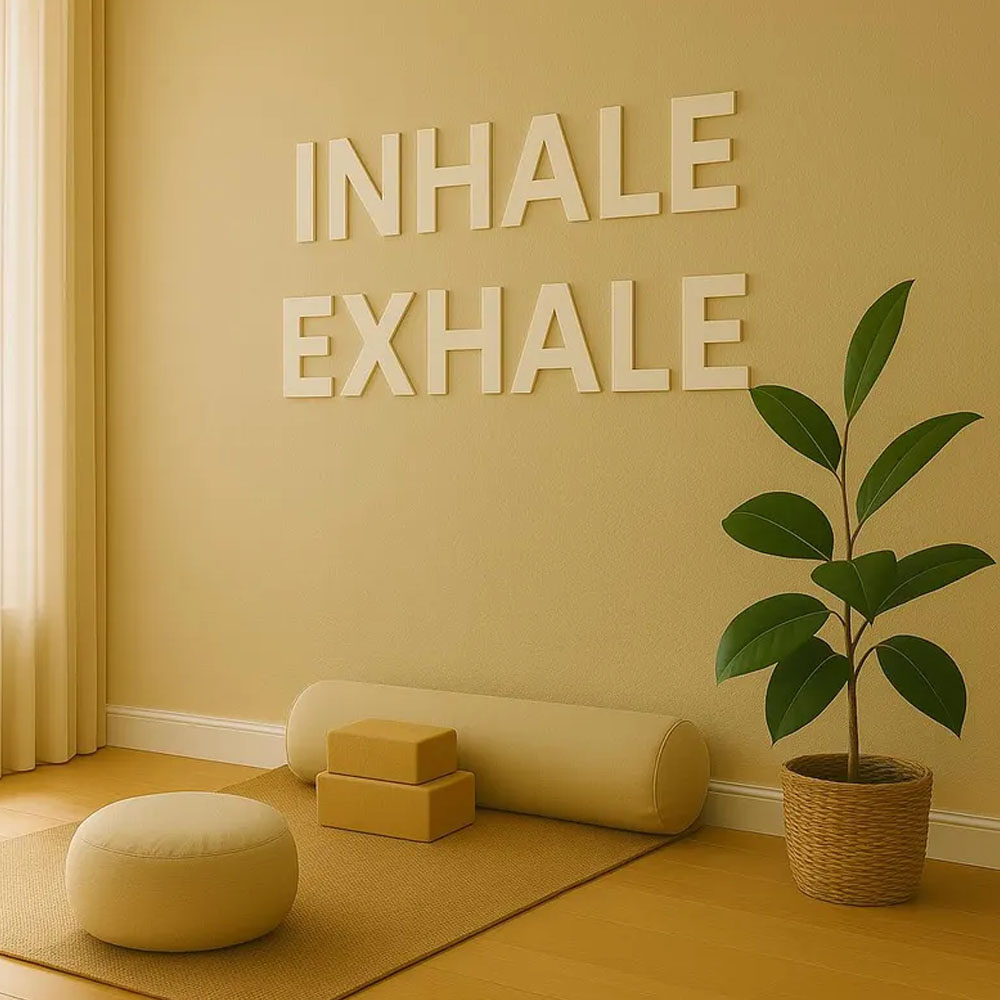 Panneau mural INHALE EXHALE, l - Home Gym Yoga Room avis et prix