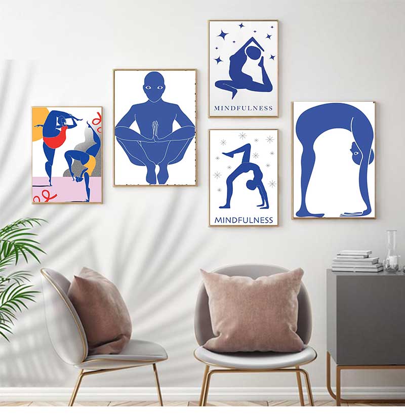 Affiche abstraite de Pose de Y - Home Gym Yoga Room avis et prix