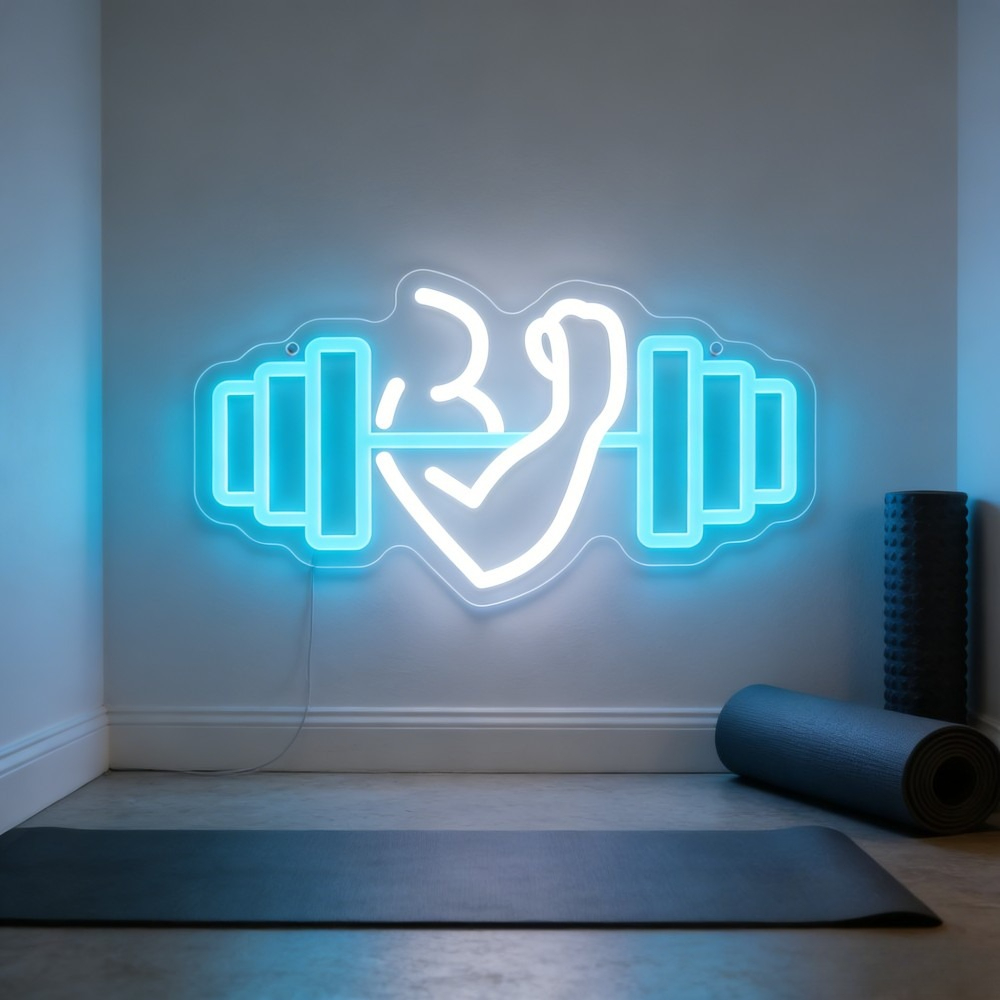 Enseigne néon LED Bicep Dumbbe - Home Gym Yoga Room avis et prix