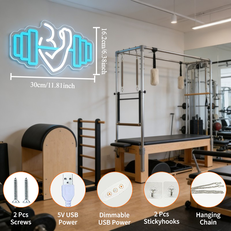 Enseigne néon LED Bicep Dumbbe - Home Gym Yoga Room avis et prix