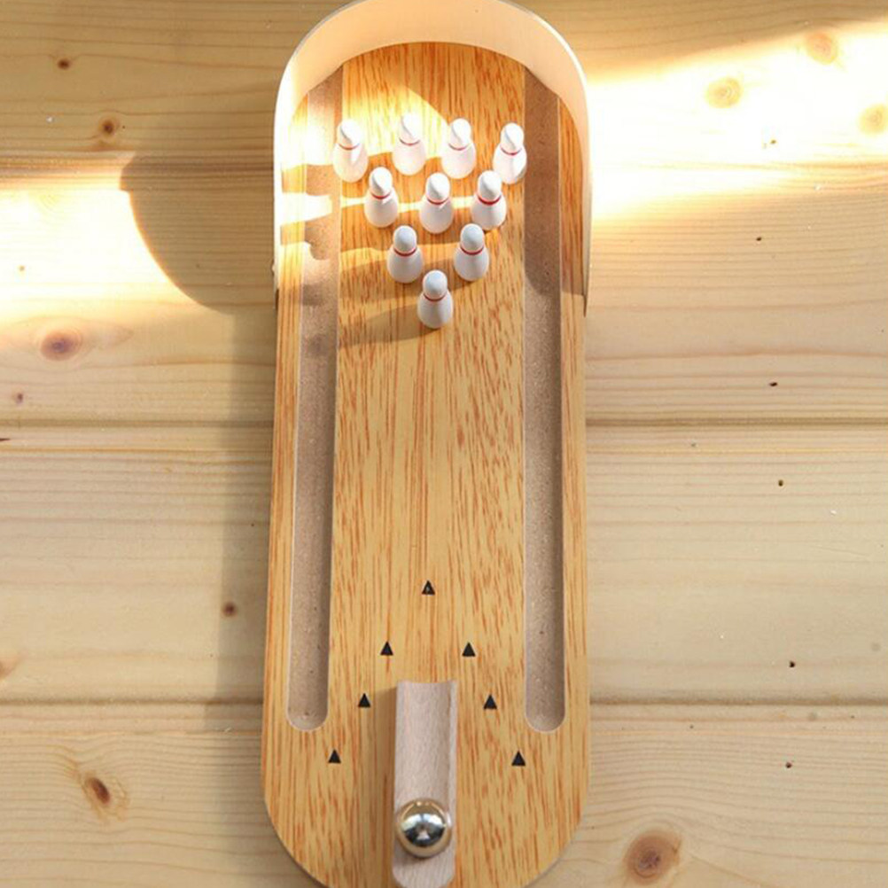 1 jeu de mini-bowling en bois, - Home Gym Set avis et prix